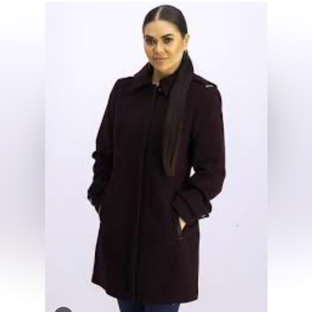 Michael Michael Kors Faux Leather-Trim Hooded Coat 🧥♥️
